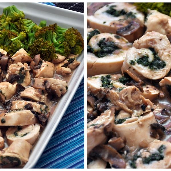 Spinach & Chicken Roll Ups With Mushroom Sauce gallery photo 3