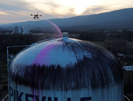 Case Study: Cleaning a 115-Foot Elevated Water Tower With a Drone — Twice as Fast as a Lift Crew, With Every Worker on the Ground