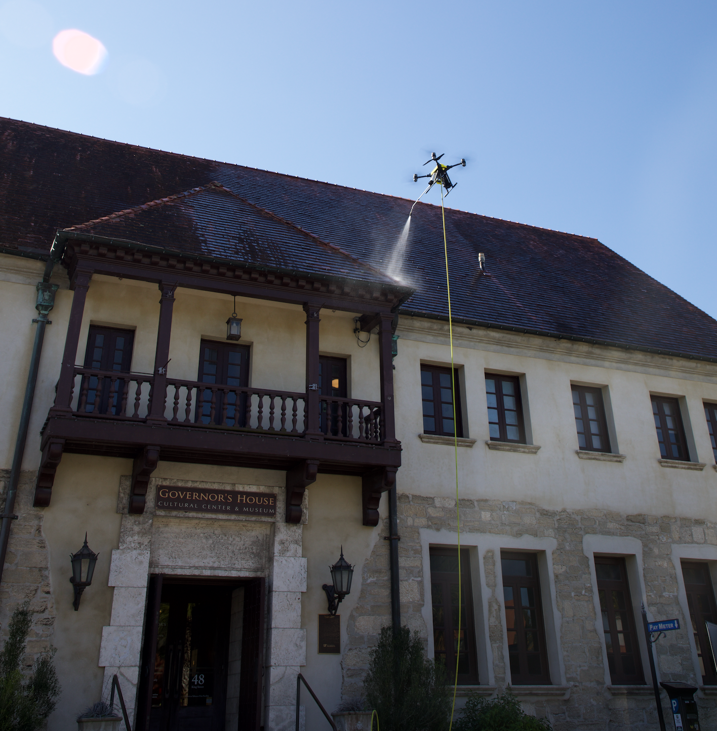 Drone-Based Cleaning of the Governor's House, St. Augustine: A Case Study in Robotic Tools for Historic Preservation
