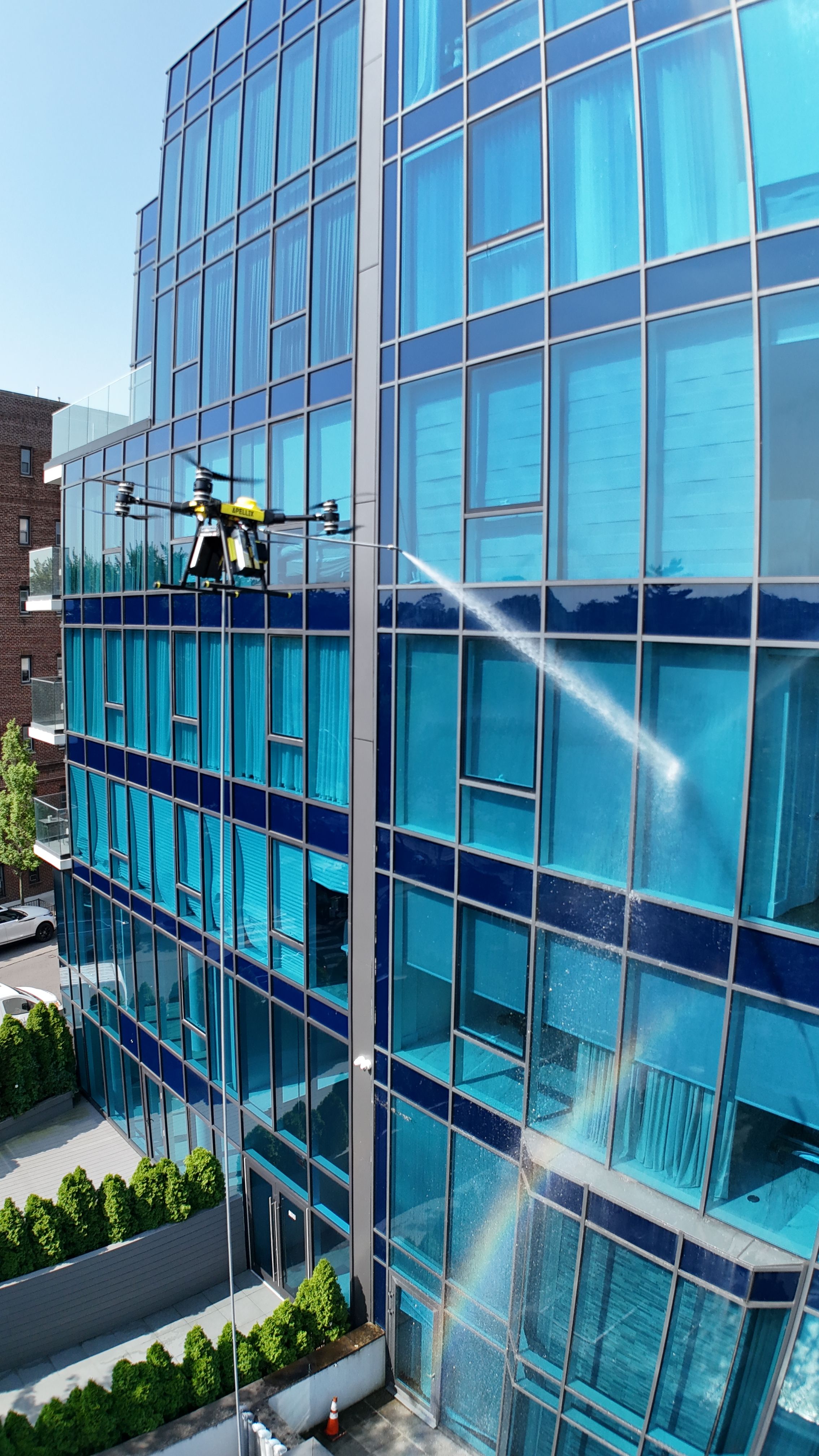 Apellix cleaning windows in Brooklyn