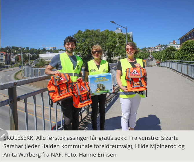 Gratis skolesekk Halden