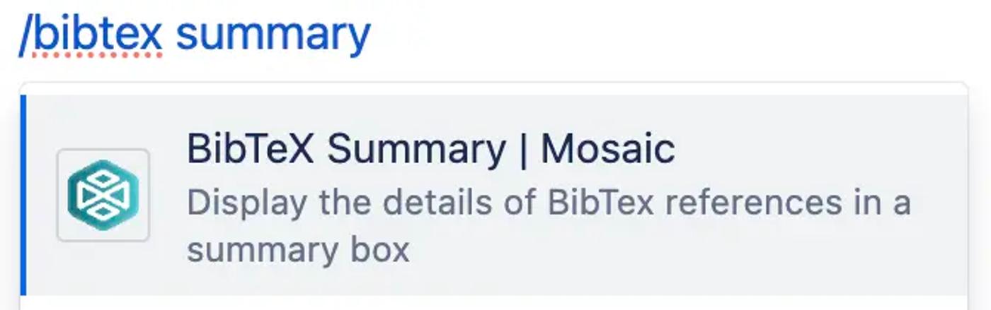 An image of the BibTeX Summary macro keyboard shortcut