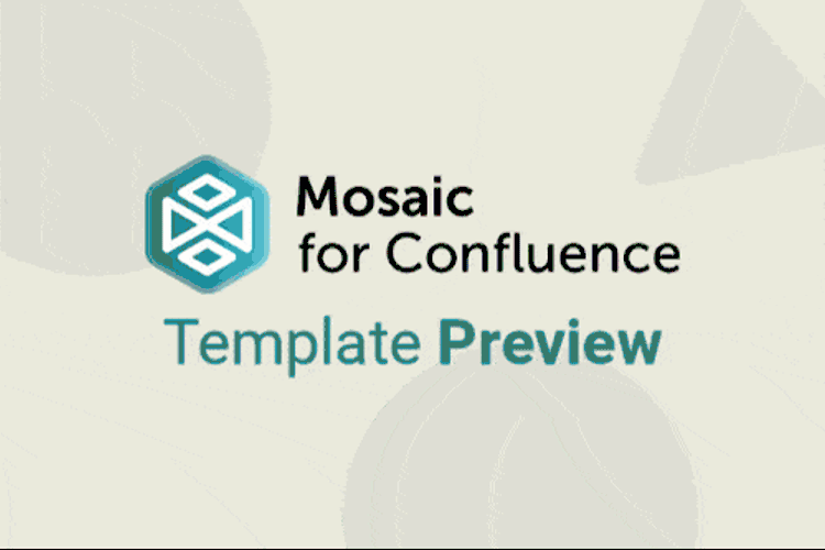 A scrolling GIF of Mosaic's squad health check example page in Confluence.