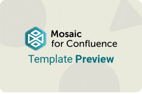 A gif of a user scrolling to show the Confluence Company Hub - Blue Template