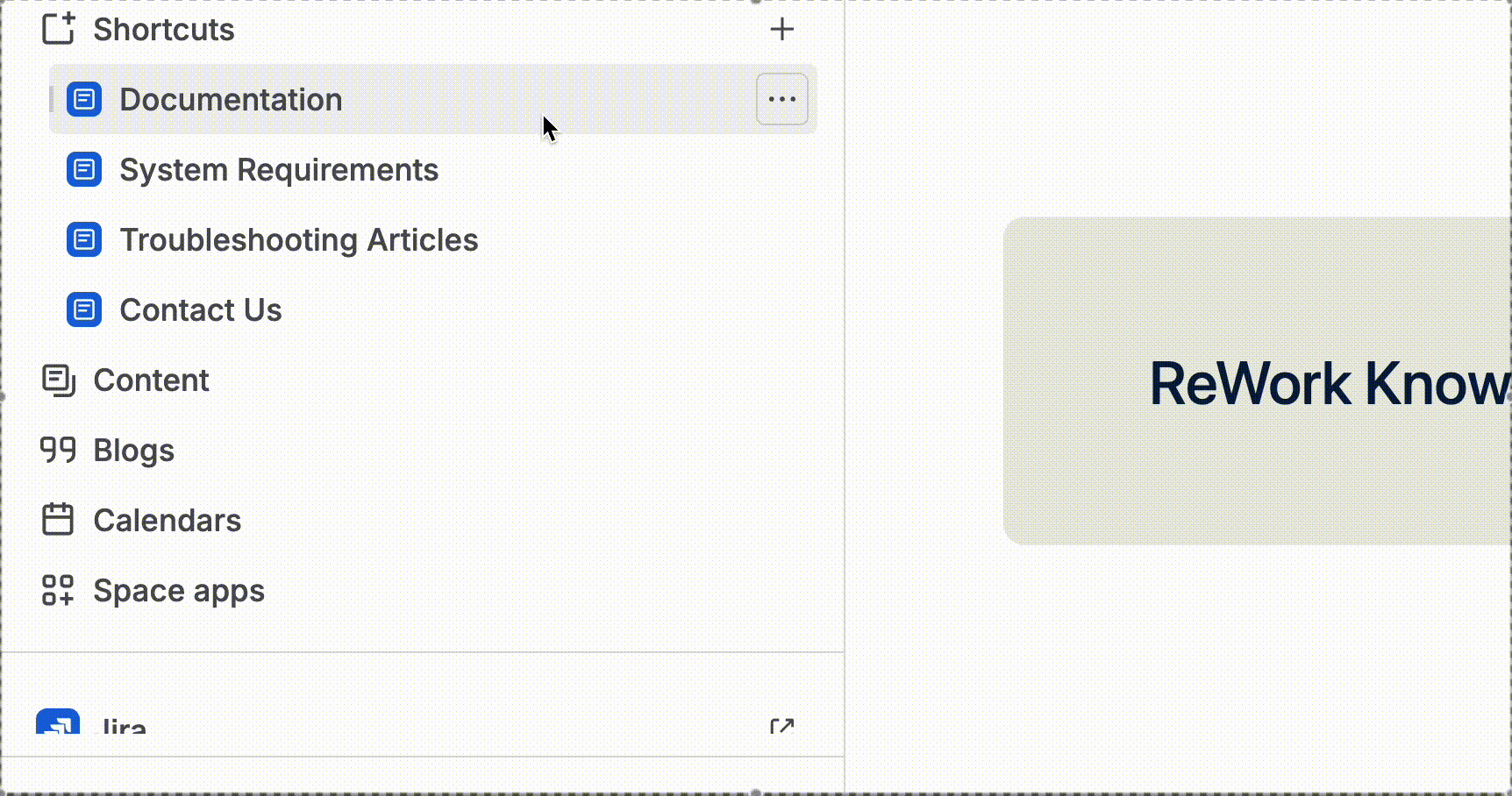 A Gif of someone reordering a shortcut by dragging it