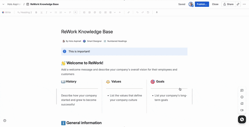 Animated GIF of a user adding a header image to a Confluence page