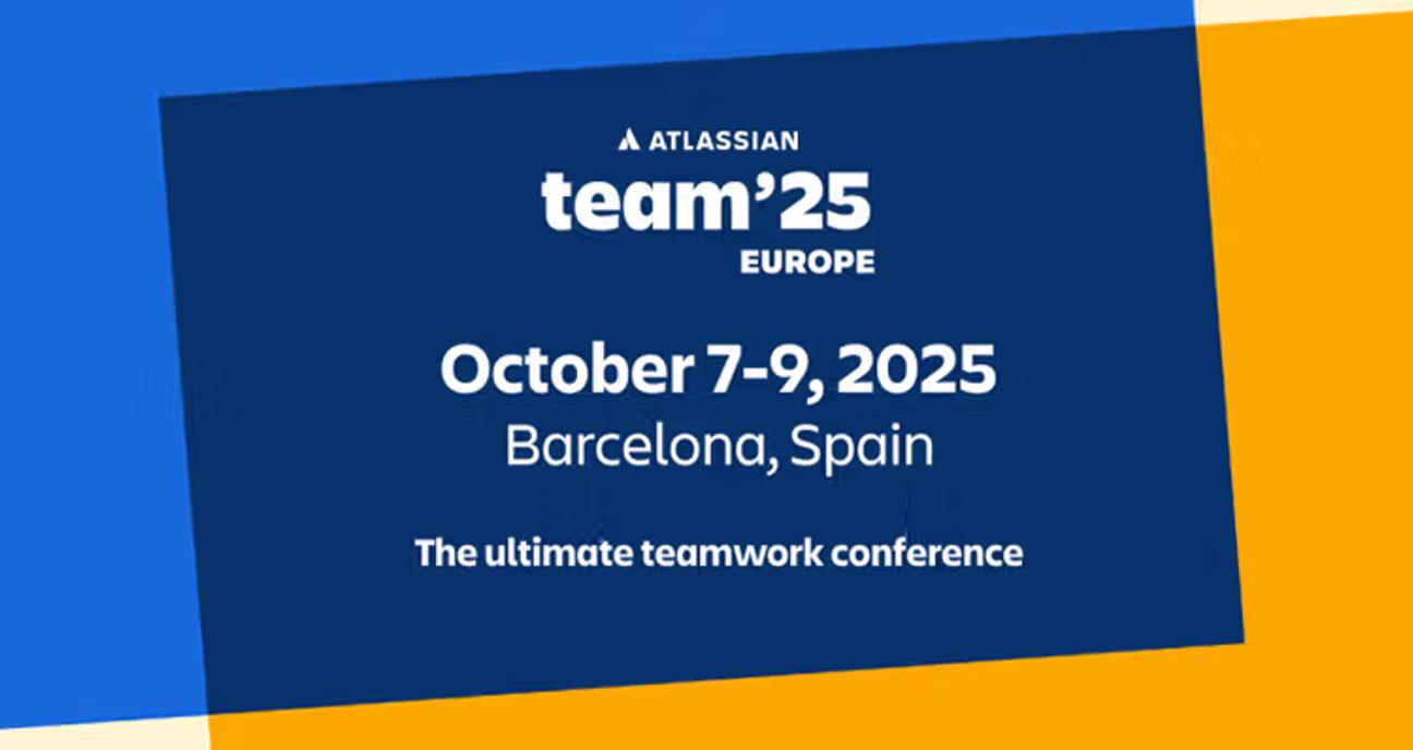 Graphic with text: Team '25 Europe, October 7–9, 2025, Barcelona, Spain.