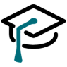 An icon of a graduation cap