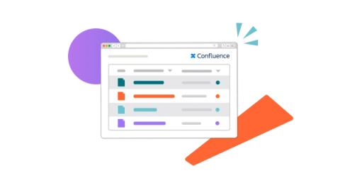 A colourful and easy-to-navigate Confluence page report on a stylised background