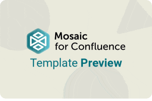 Animated GIF of a user scrolling to show all elements on a Confluence team page template