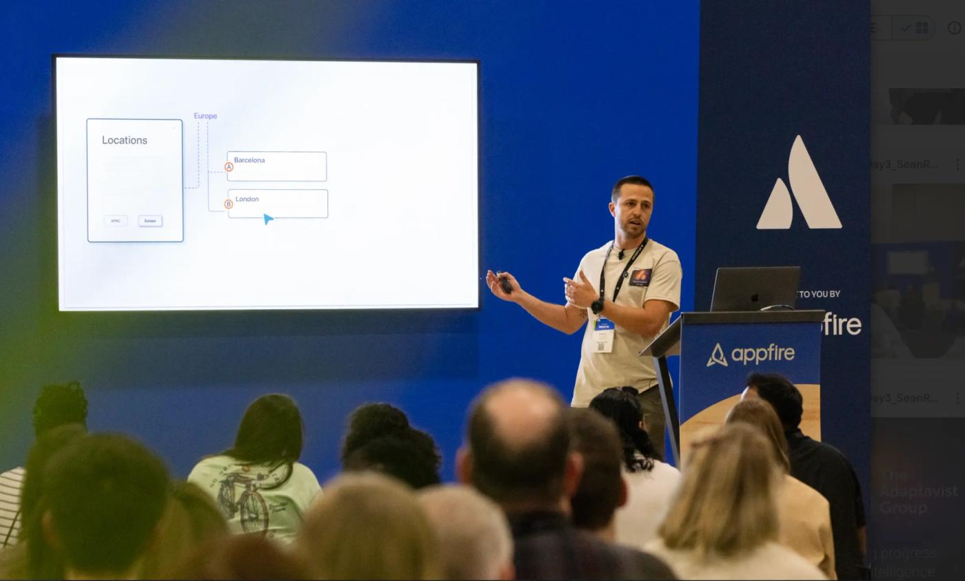 Daniel Domene Martinez presenting Guided Pathways for Confluence at Atlassian Team 24