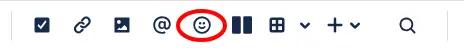 A screenshot of the emoji icon in Confluence