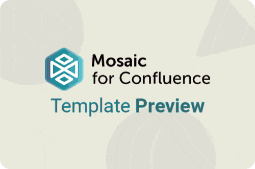 Animated gif of a user scrolling to show features in a Confluence Team Homepage template
