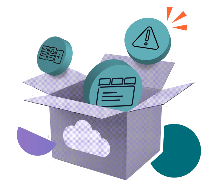 A box with a cloud sticker containing Confluence macros