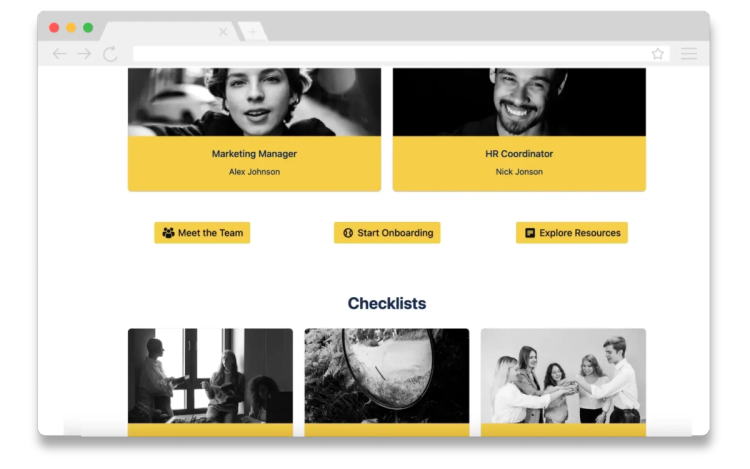 how to create presentations in confluence A screenshot of a Confluence onboarding page template