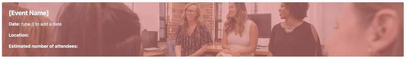 The Event Overview part of the template for Confluence.