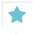 An icon of a speech bubble containing a star