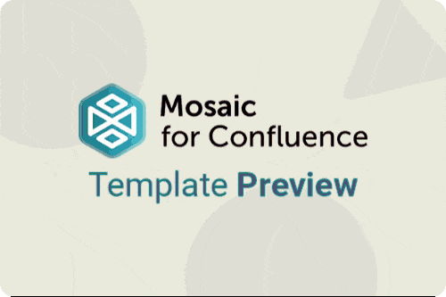 A GIF of a user scrolling to show the Confluence How-to Article Template