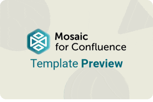 A gif of a user scrolling to show features of the Company Hub template in Confluence