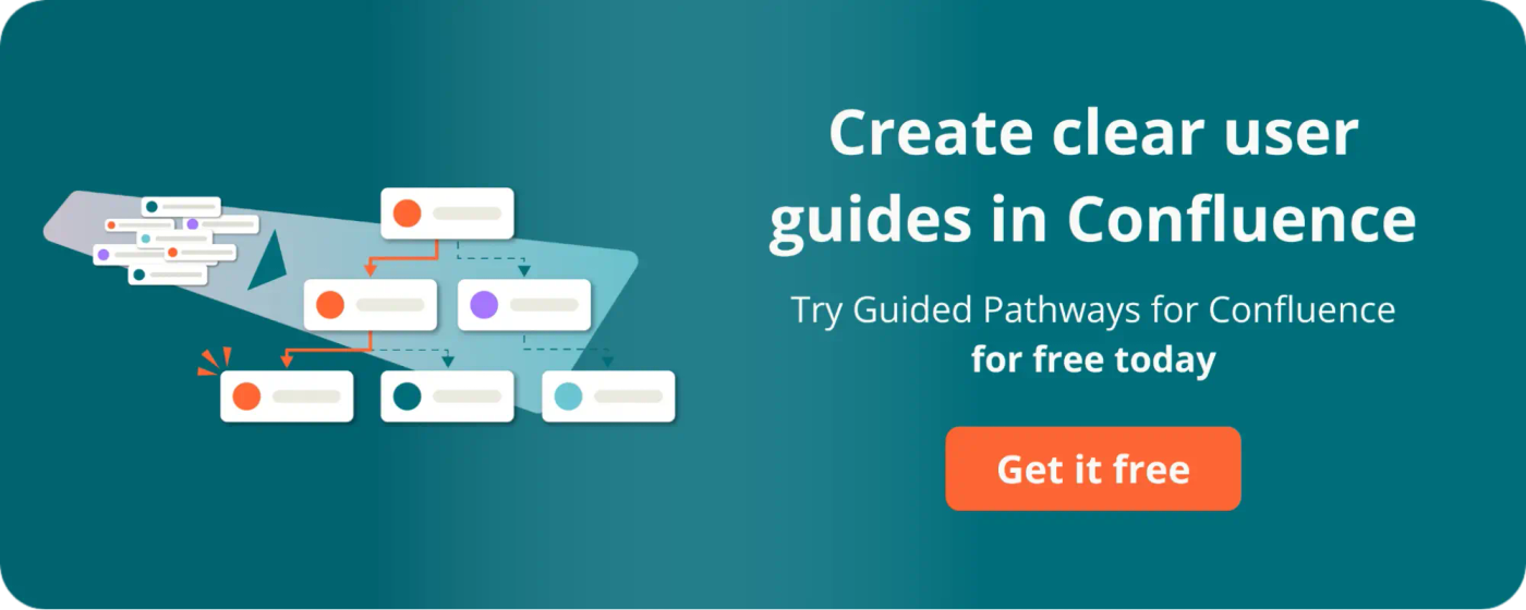 An advert for a free 30-day trial of Confluence's Guided Pathways app