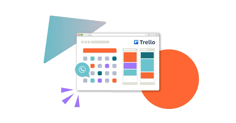 A Trello page with a calendar and columns