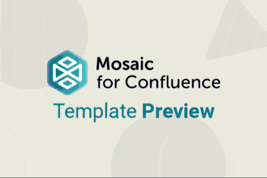 A GIF of a user scrolling to show the Confluence Retrospective Template