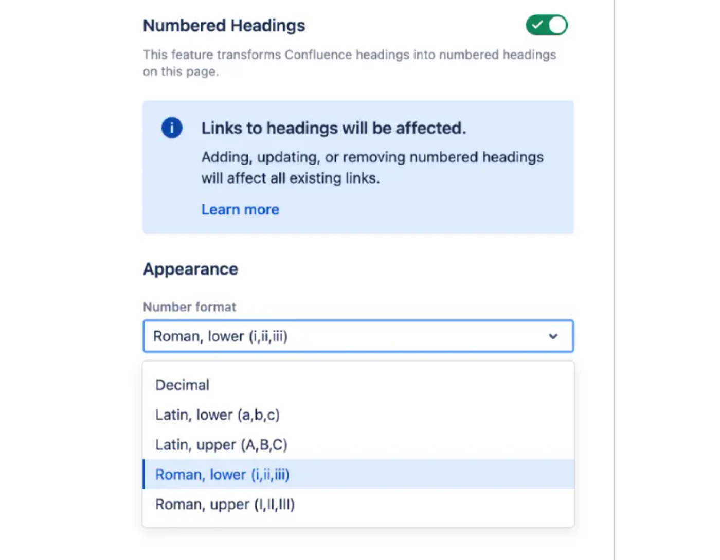 3 ways to add numbered headings in Confluence