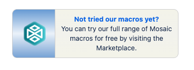 Screenshot of a Lozenge macro linking to the Atlassian Marketplace