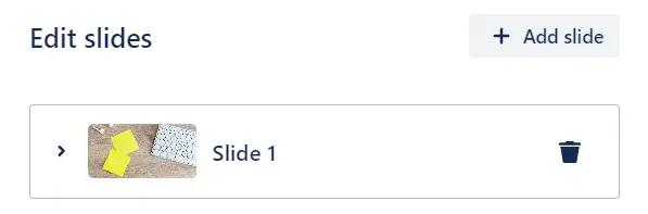 The add slide button within the interactive banner editor in Confluence