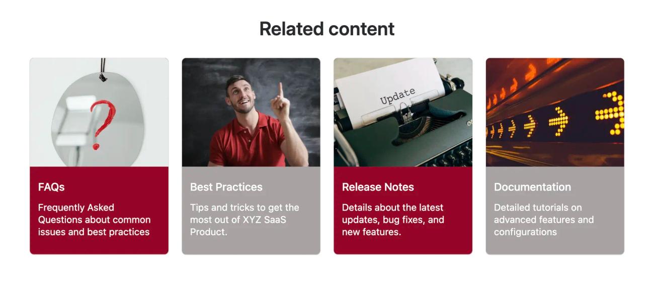 Related content displayed in Advanced Cards (a Mosaic macro)