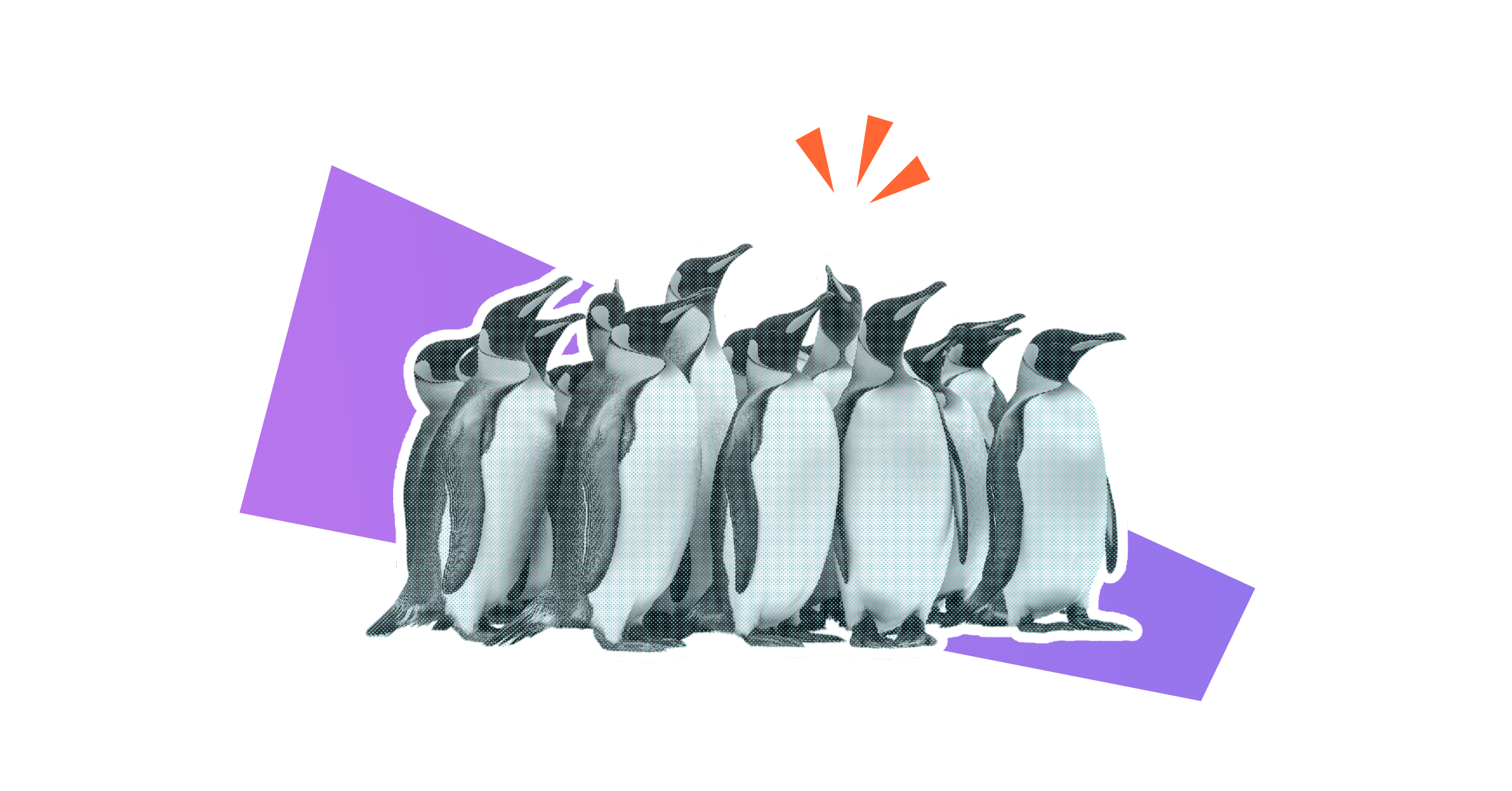 Penguins representing migration