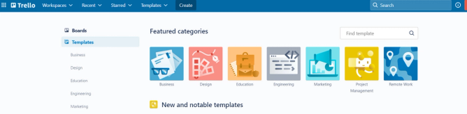A screenshot of the Templates for Trello homepage