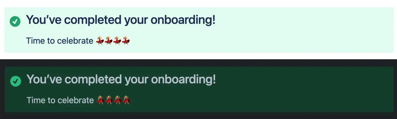 Two stacked Confluence Panels with one on a white background and one on a dark background
