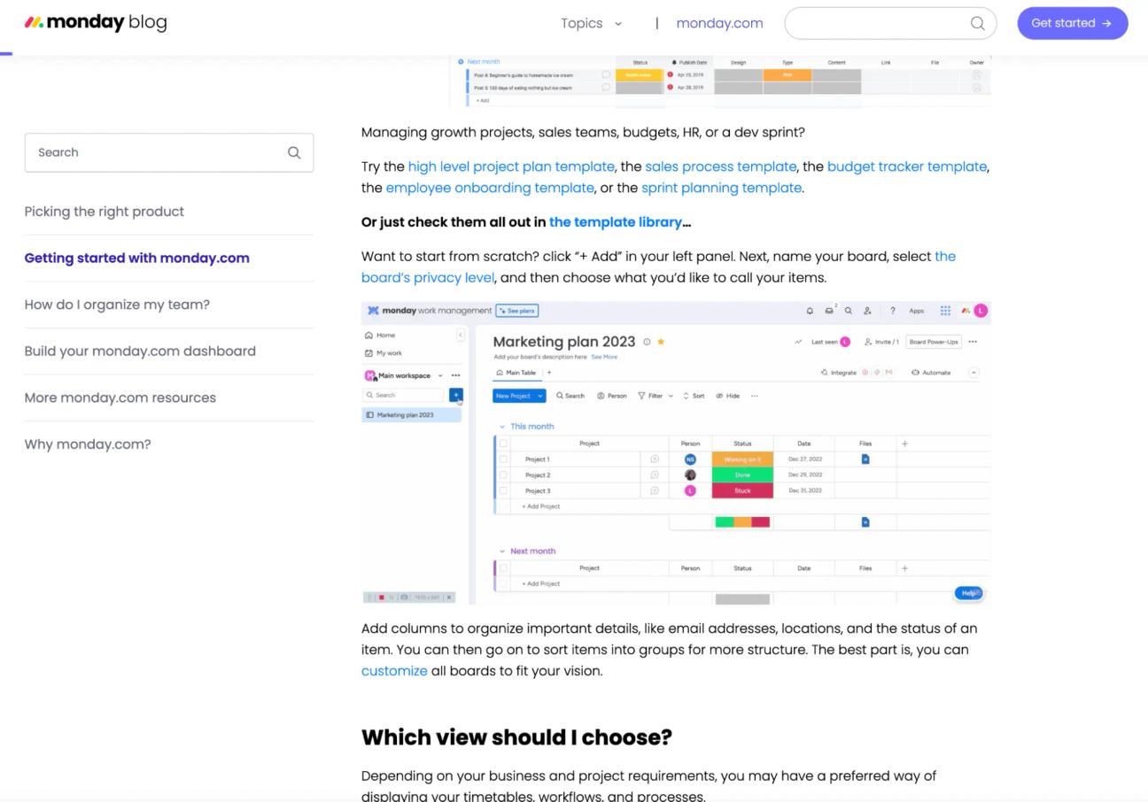 A step-by-step guide on getting started with monday.com