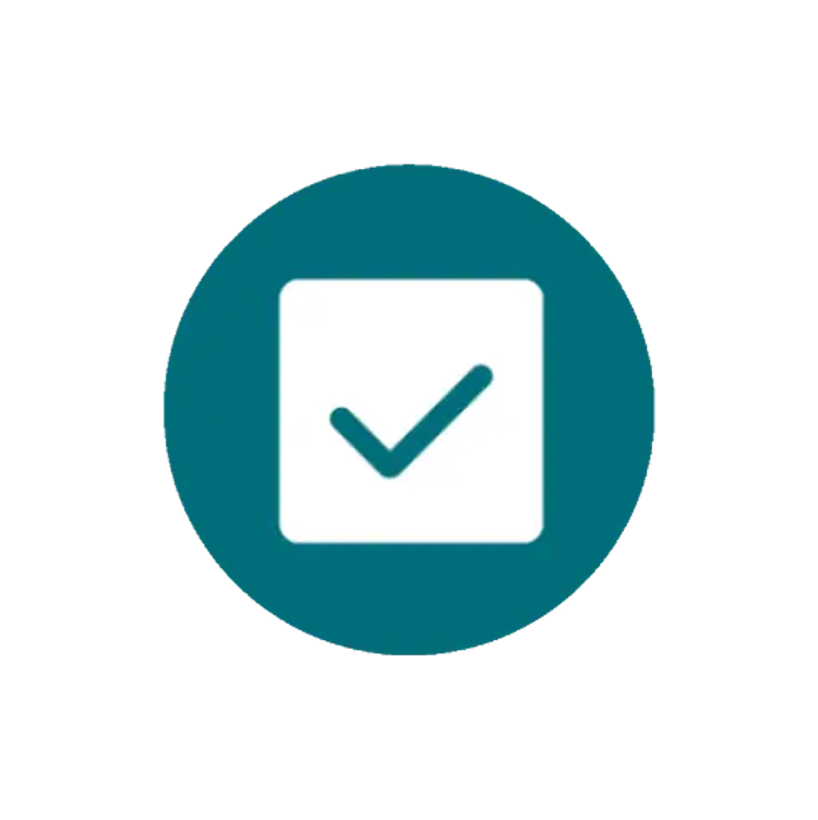 The Due Next for Trello icon, a crossed calendar in a teal circle