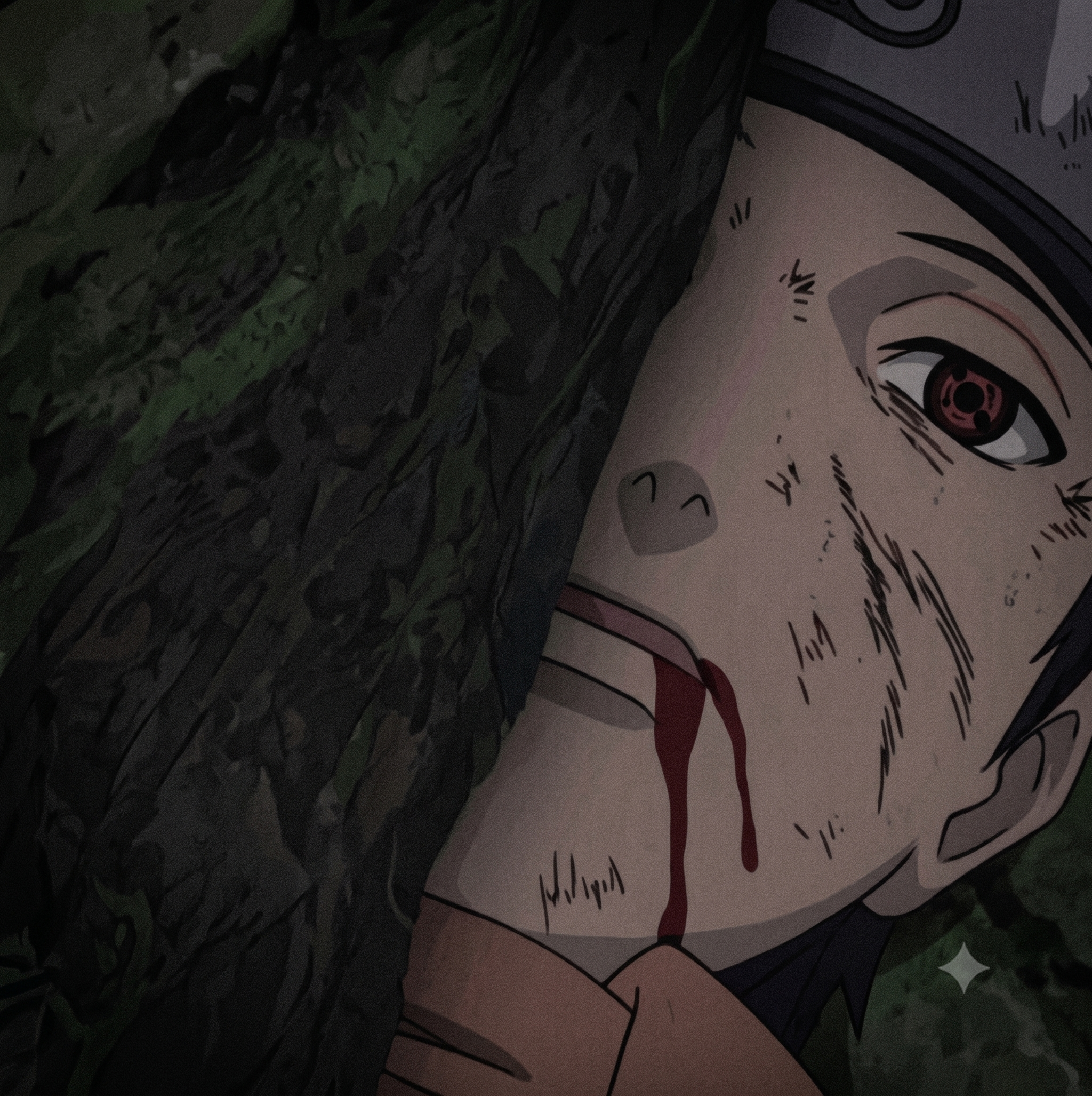 When Obito saved Kakashi and was crushed by falling rocks