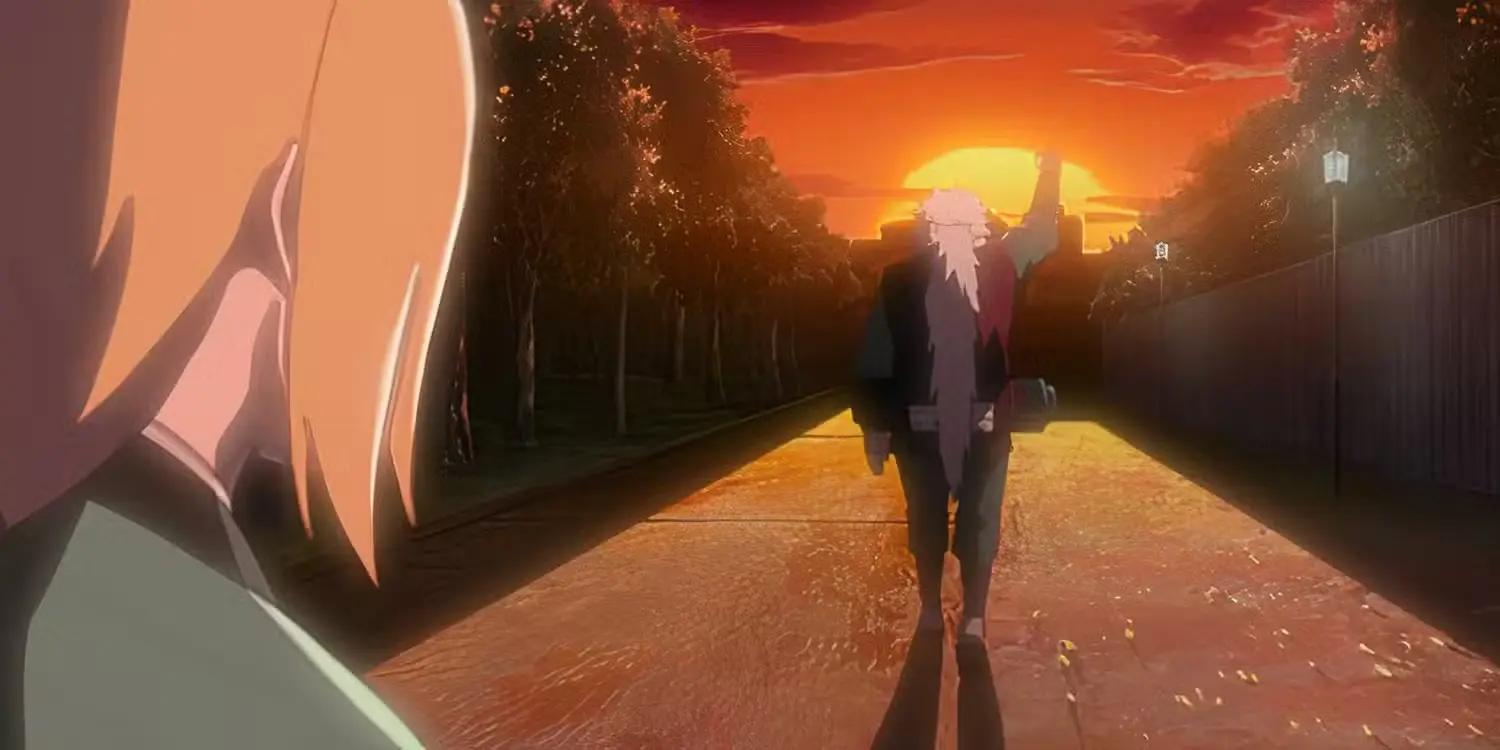 Jiraiya said goodbye to Tsunade and heads to Amegakure