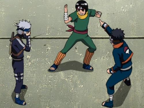 Guy challenged Kakashi to a fight when he was little