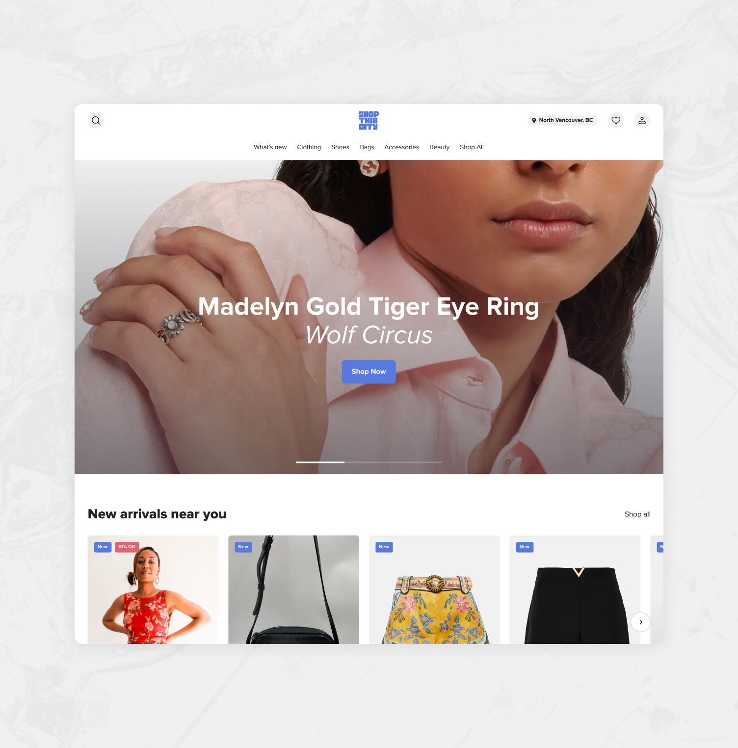 A screenshot of the STC app, showing options for some clothes to buy