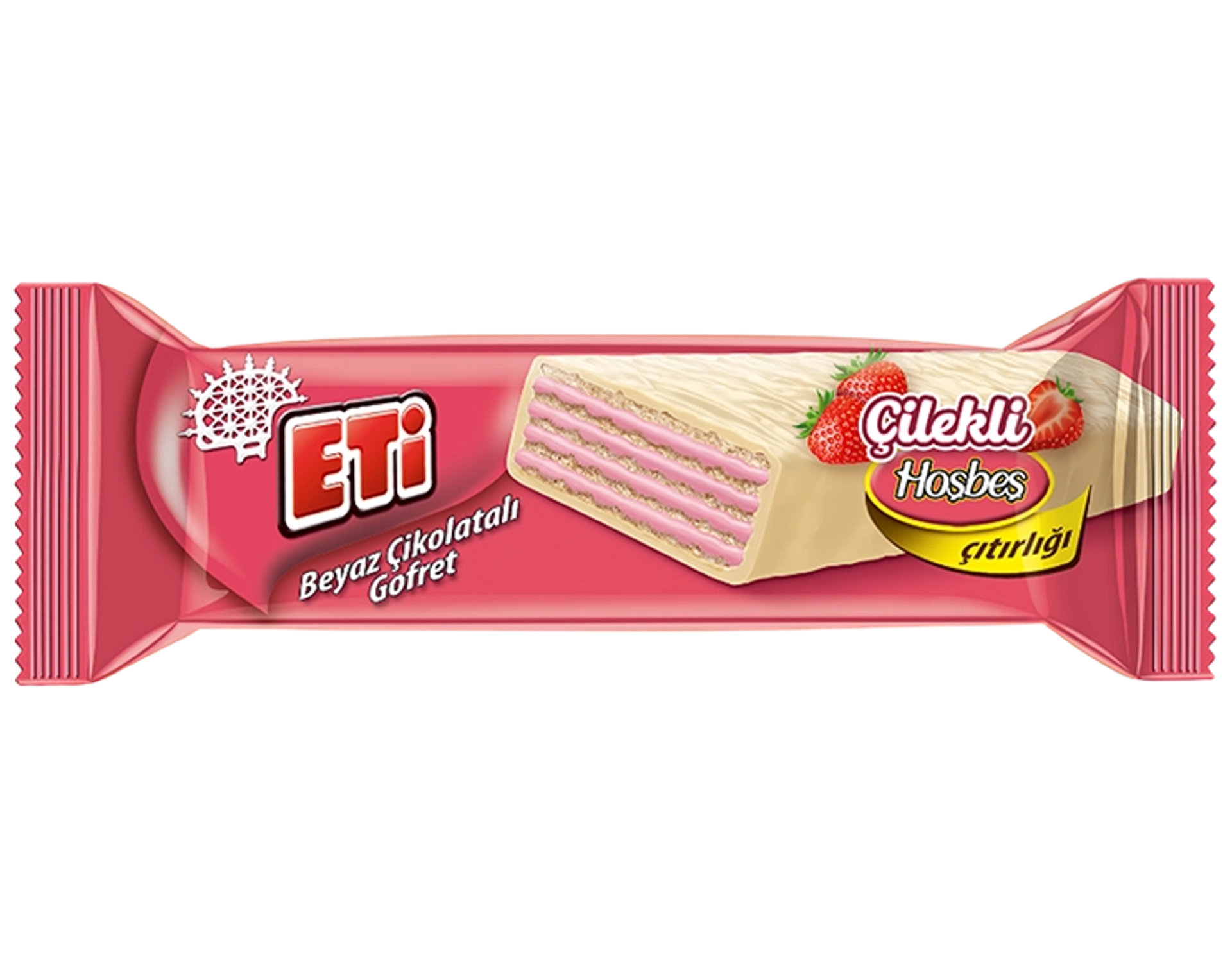 ETi Gofret Çilekli & Beyaz Çikolatalı