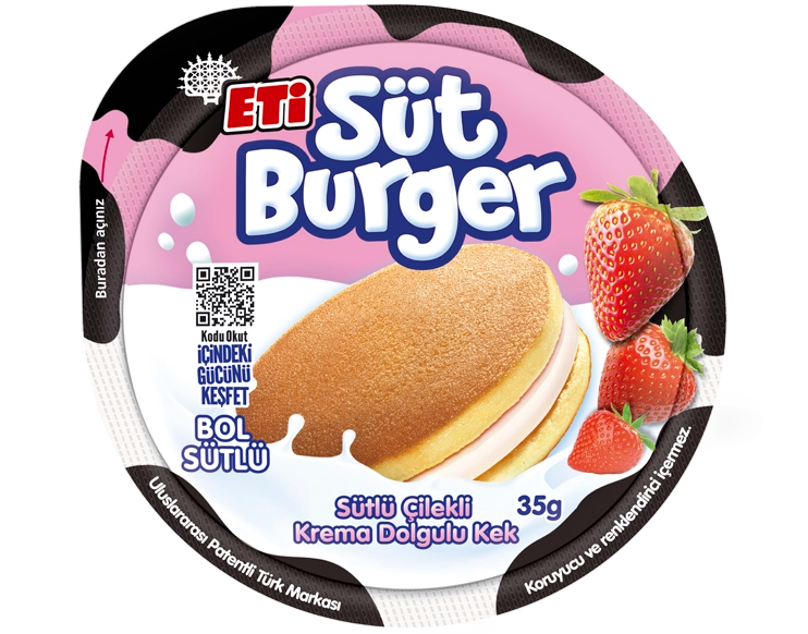 Süt Burger Sütlü ve Çilekli