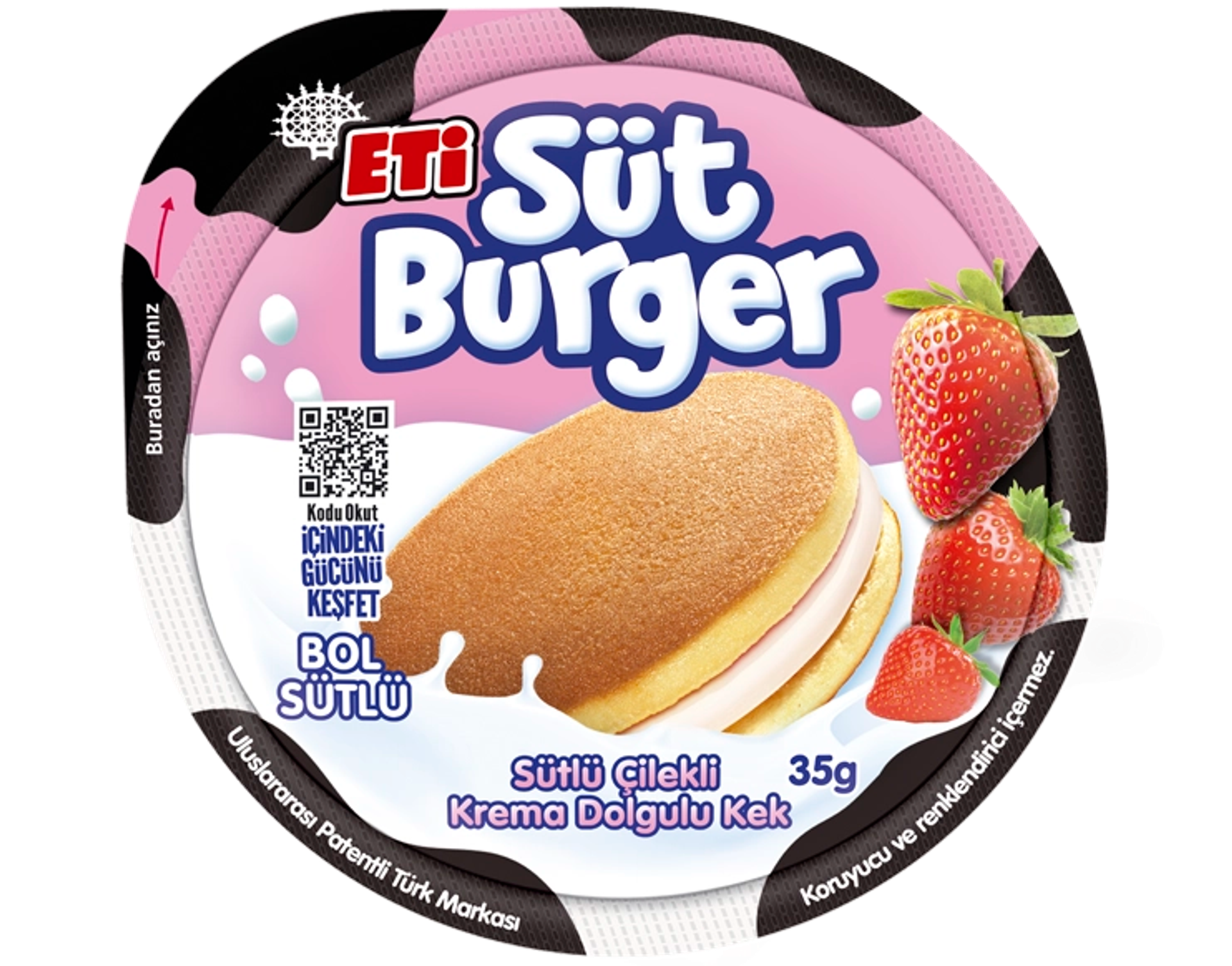 Süt Burger Sütlü ve Çilekli