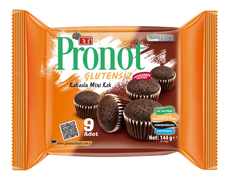 Eti Pronot Glutensiz Kakaolu Mini Kek