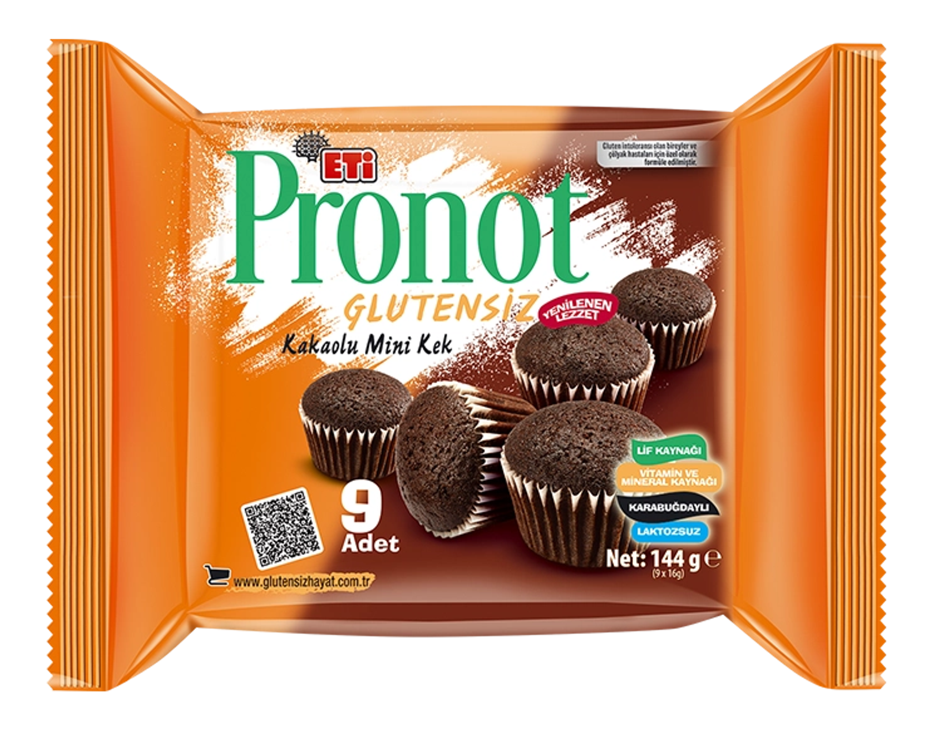 Eti Pronot Glutensiz Kakaolu Mini Kek