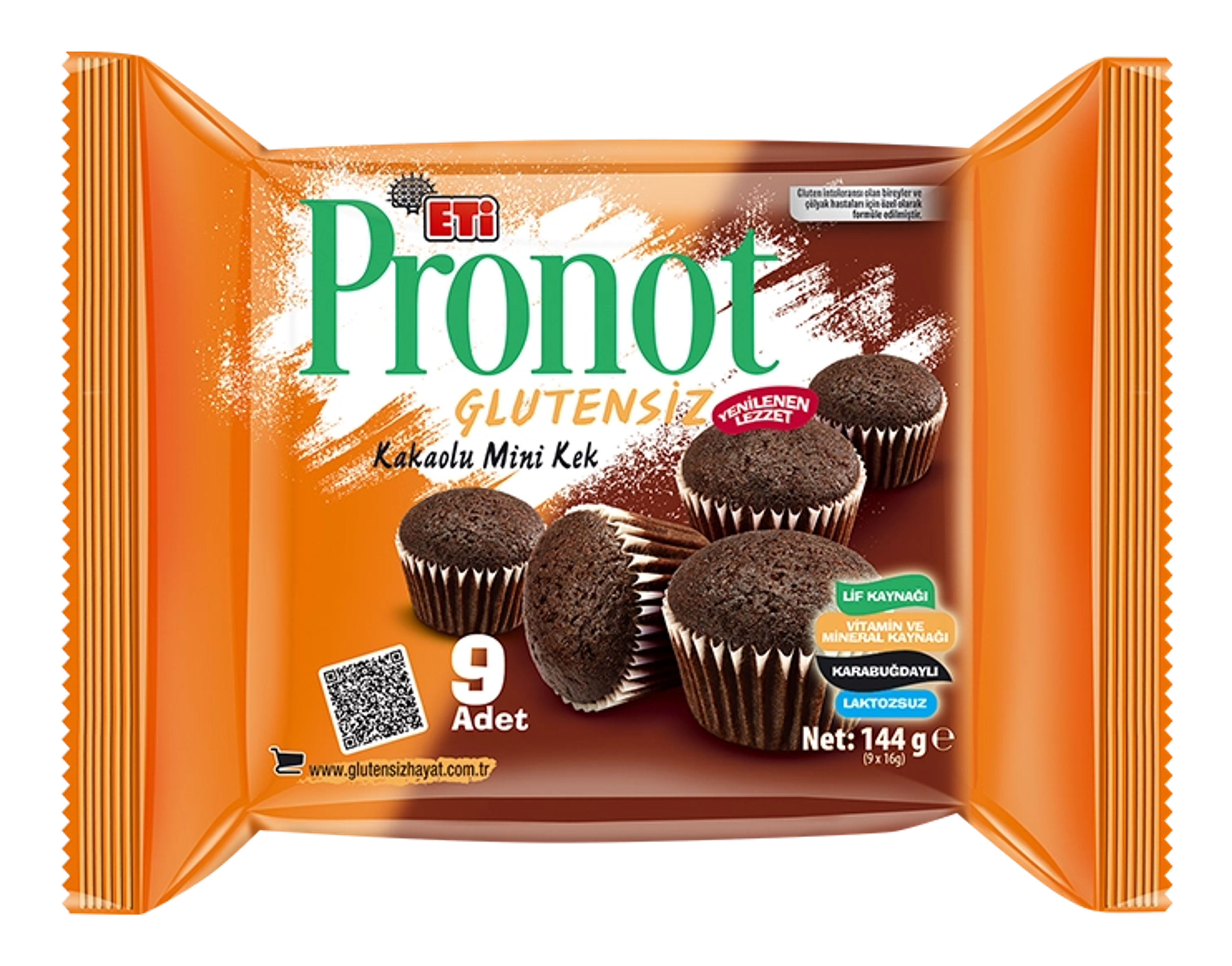 Eti Pronot Glutensiz Kakaolu Mini Kek