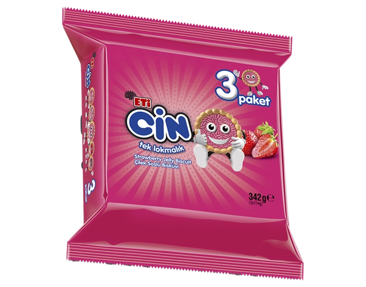 ETi Cin Lokmalık Çilekli 3'lü