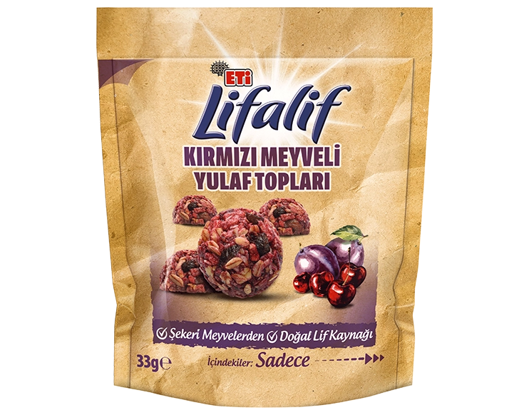 Kırmızı Meyveli Yulaf Topları
