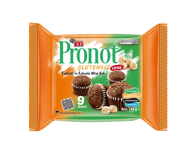 Pronot Glutensiz Fındıklı ve Kakaolu Mini Kek