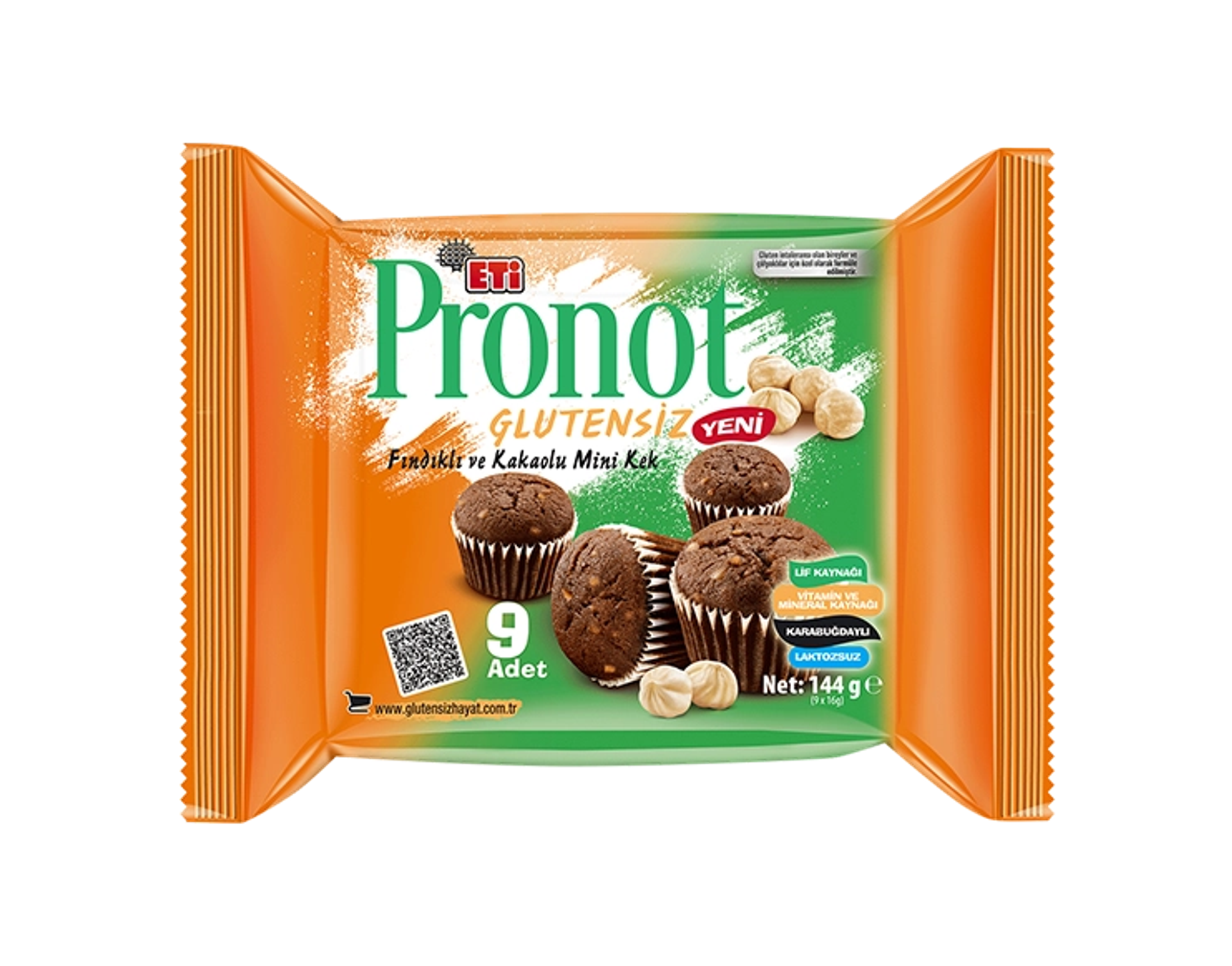 Pronot Glutensiz Fındıklı ve Kakaolu Mini Kek