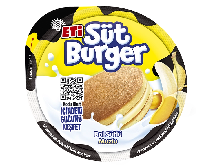 Süt Burger Sütlü Muzlu Krema Dolgulu